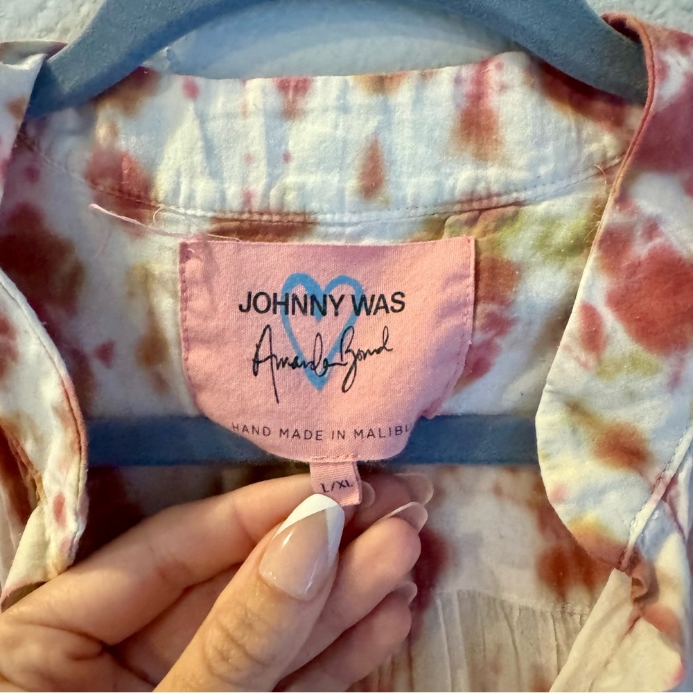 Johnny Was x Amanda Boyd Julia Cotton Tie Dye Dress L/XL - Picture 9 of 9